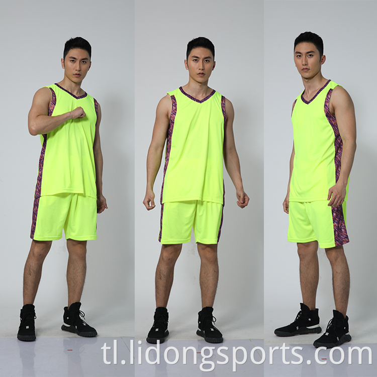 Disenyo ng maraming kulay na sublimated na mga paaralan ng basketball uniporme pasadyang basketball jerseys